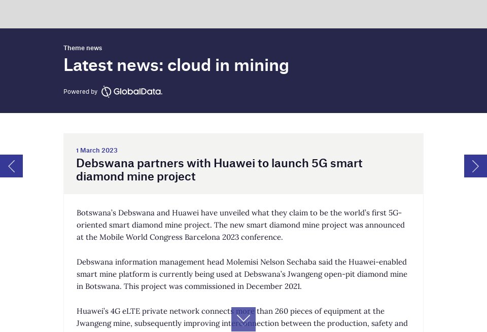 Latest news: cloud in mining - Mine | Issue 127 | April 2023