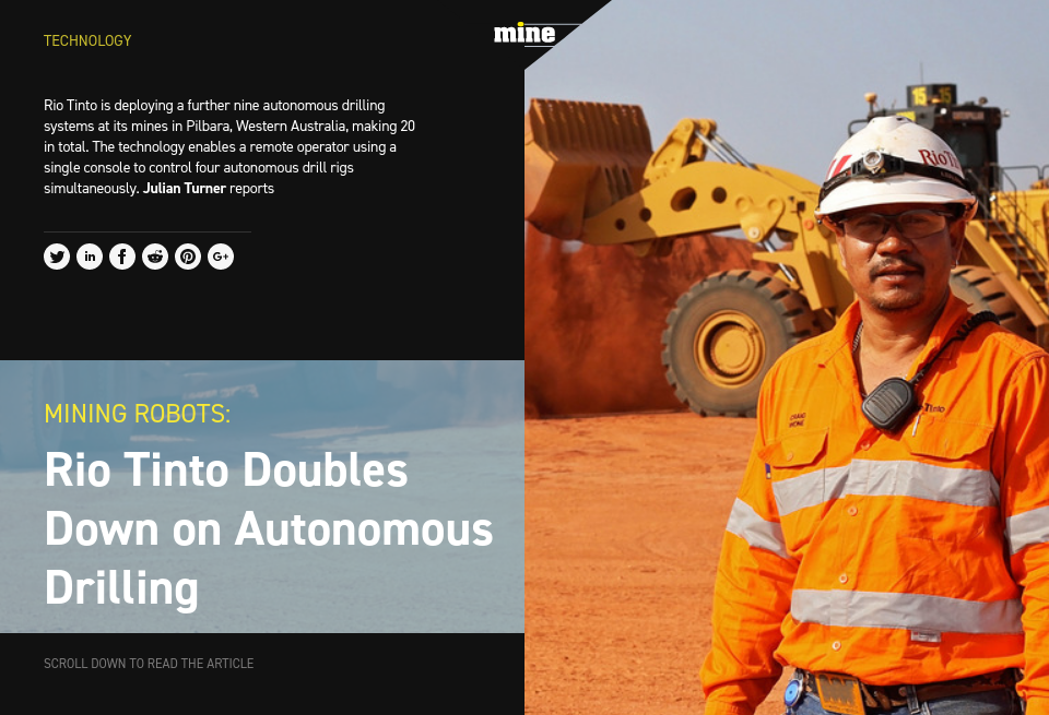 Mining Robots: Rio Tinto Doubles Down on Autonomous Drilling - Mine ...