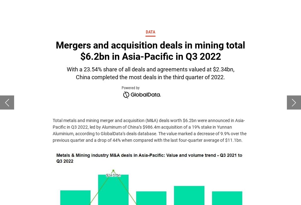 Mergers And Acquisition Deals In Mining Total $6.2bn In Asia-Pacific In ...