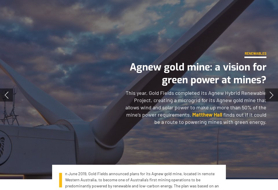 Agnew gold mine: a vision for green power at mines? - Mine Australia ...