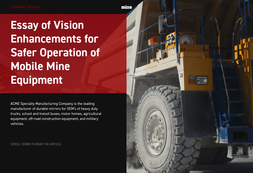 Acme Specialty Manufacturing Company Insight Mine Magazine Issue 77