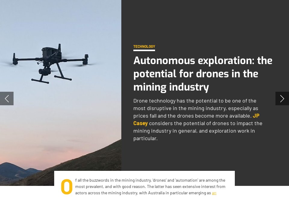 drones for mining exploration