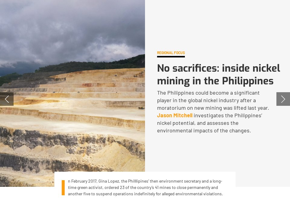 No sacrifices inside nickel mining in the Philippines Mine Issue