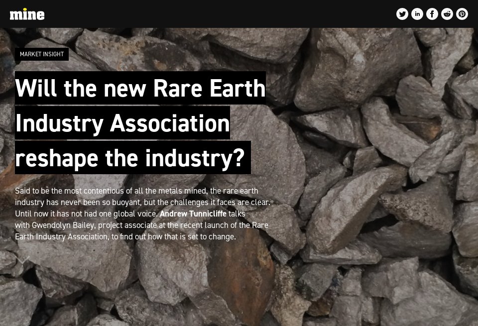 Will the new Rare Earth Industry Association reshape the industry